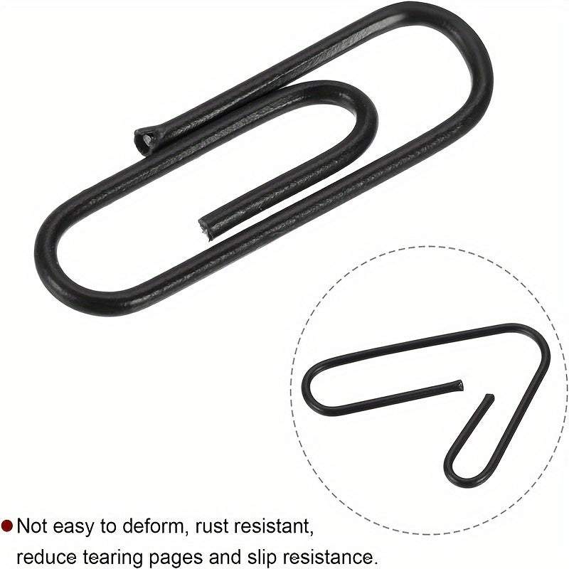 600pcs Small 1 inch Paper Clips with Box - Vinyl Coated Anti Tear