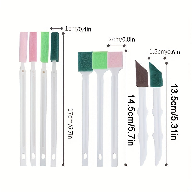 9pcs Cleaning Brush Set for Toilet, Kitchen, Window, Air Conditioner