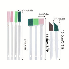 9pcs Cleaning Brush Set for Toilet, Kitchen, Window, Air Conditioner