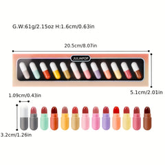 12 Colors Matte Waterproof Mini Lipstick Set for Women