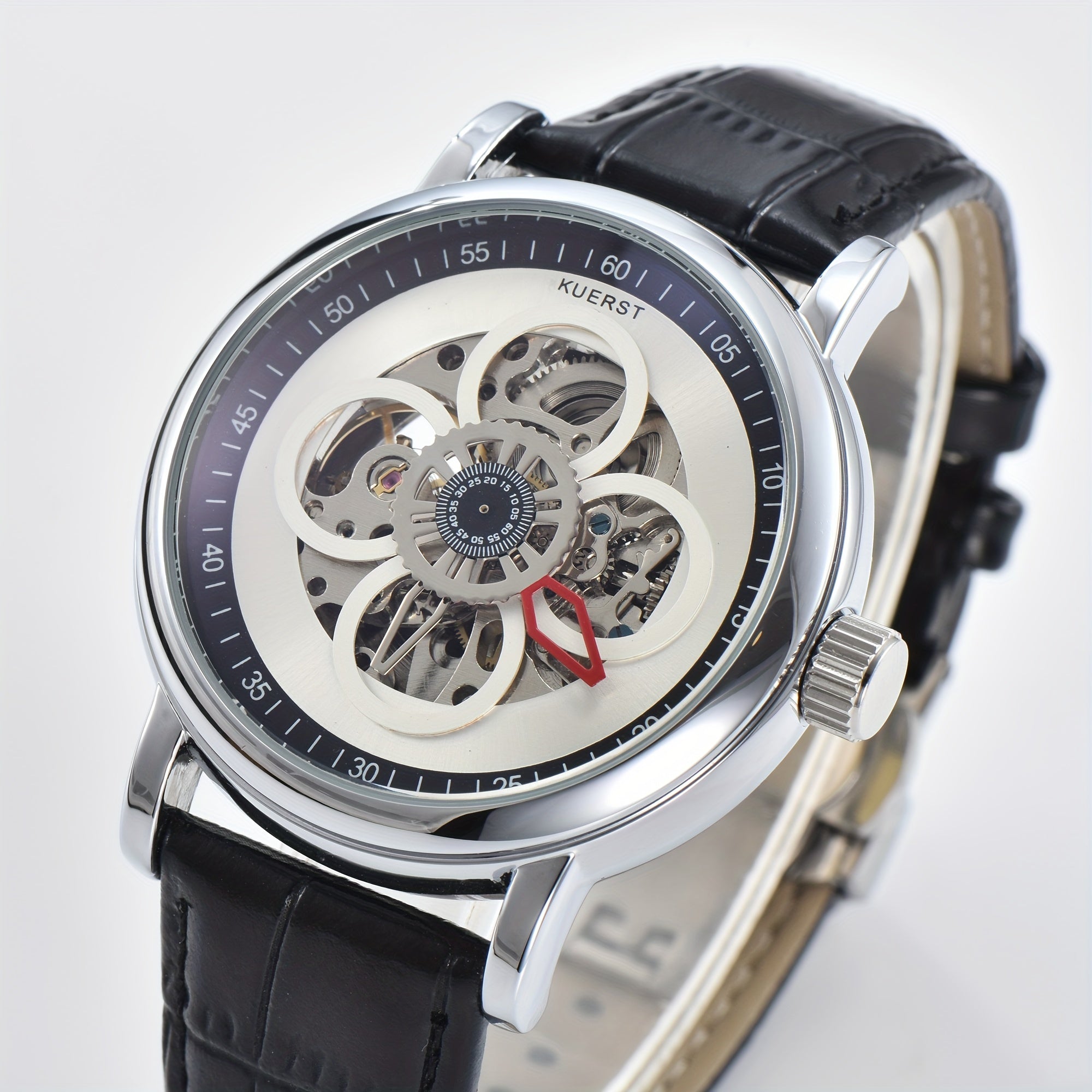 KUERST Butterfly Double Snap Automatic Mechanical Watch Waterproof Four Leaf Fac