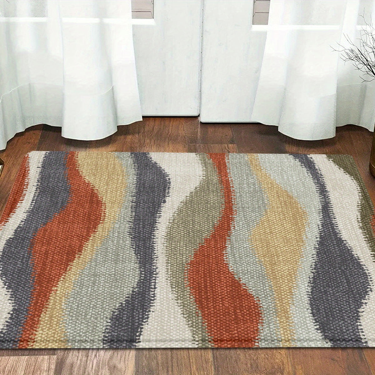 Soft Non-Slip Boho Bedside Rug Waterproof Farmhouse Living Room Bedroom Office