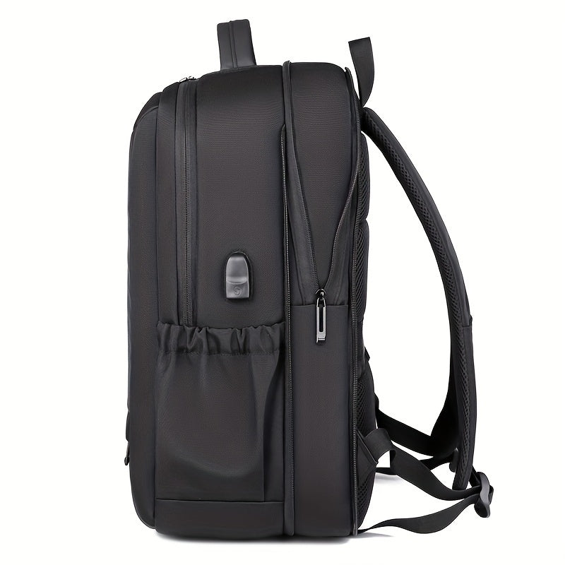 Large Capacity Nylon Travel Backpack with USB Charging Port
