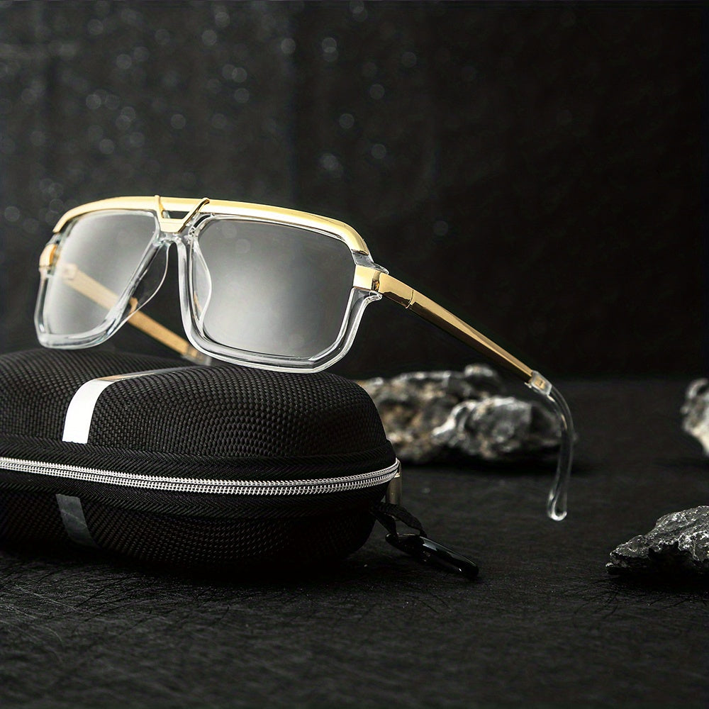 Men's Metal Frame Sunglasses Casual Mixed Decorative Eyewear