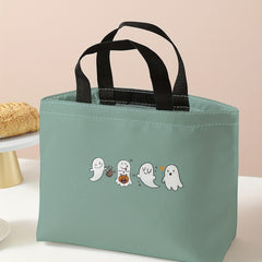 Halloween Insulated Lunch Bag Waterproof Portable Bento Ice Pack Camping Picnic