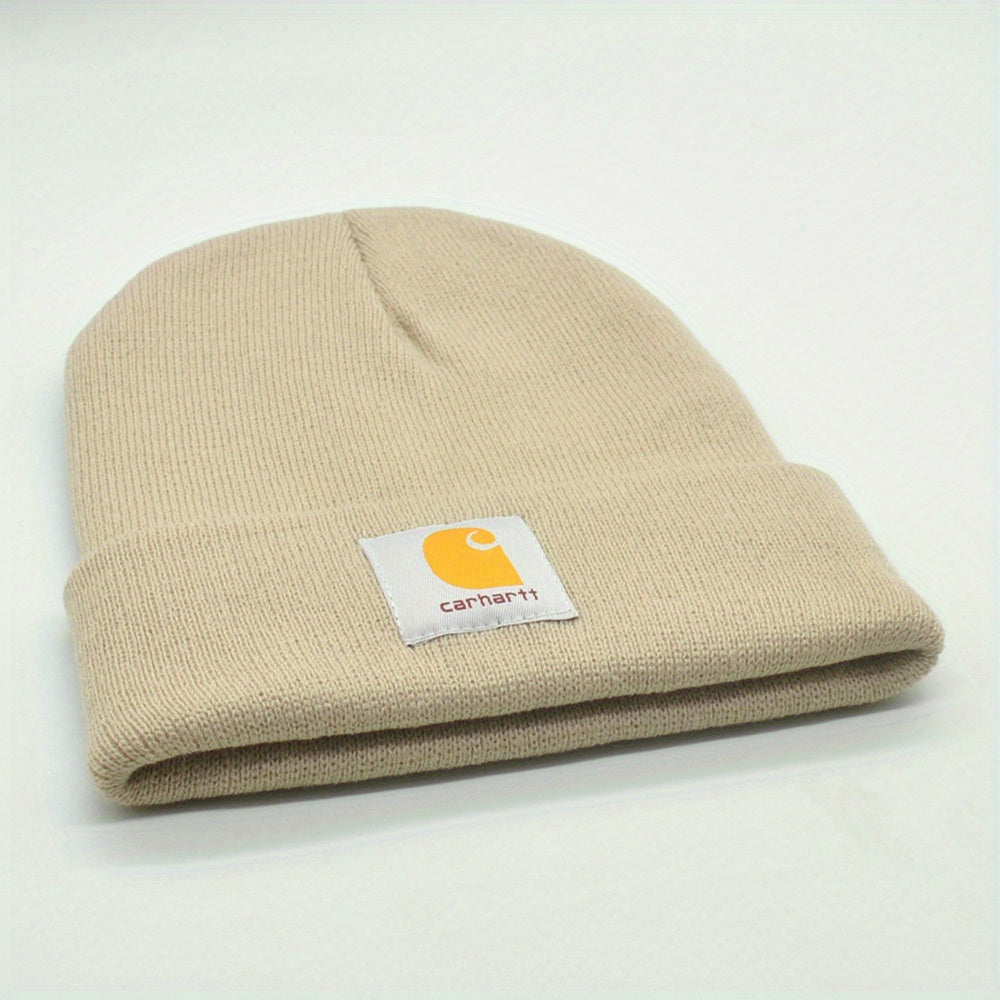 Men's Grey Knit Cuffed Beanie Hat