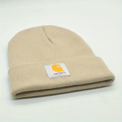 Men's Grey Knit Cuffed Beanie Hat
