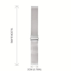 Casual Business Silver Stainless Steel Watch Strap