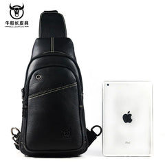 Chest Bag Leather Messenger Bag for Men
