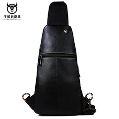 Chest Bag Leather Messenger Bag for Men
