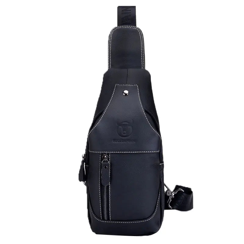 Men's Leather Messenger Bag Chest Bag