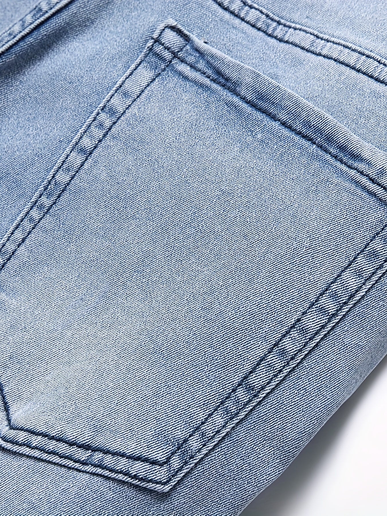 Men's Distressed Stretch Denim Pants Street Style