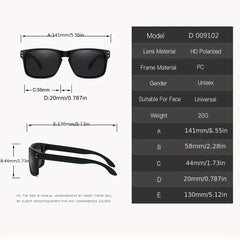 Men's Vintage Square Frame Polarized Sunglasses for Sports Fishing Driving