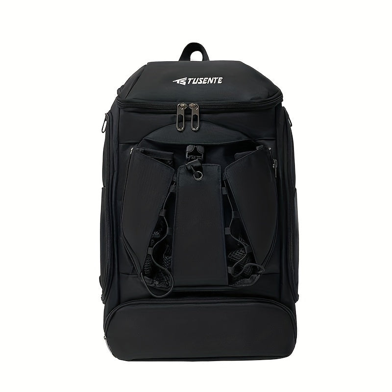Sport Backpack with Ball & Shoe Compartments Waterproof Oxford Cloth