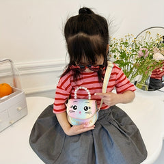 Girls Cat Mini Satchel Crossbody Bag Coin Purse for Kids
