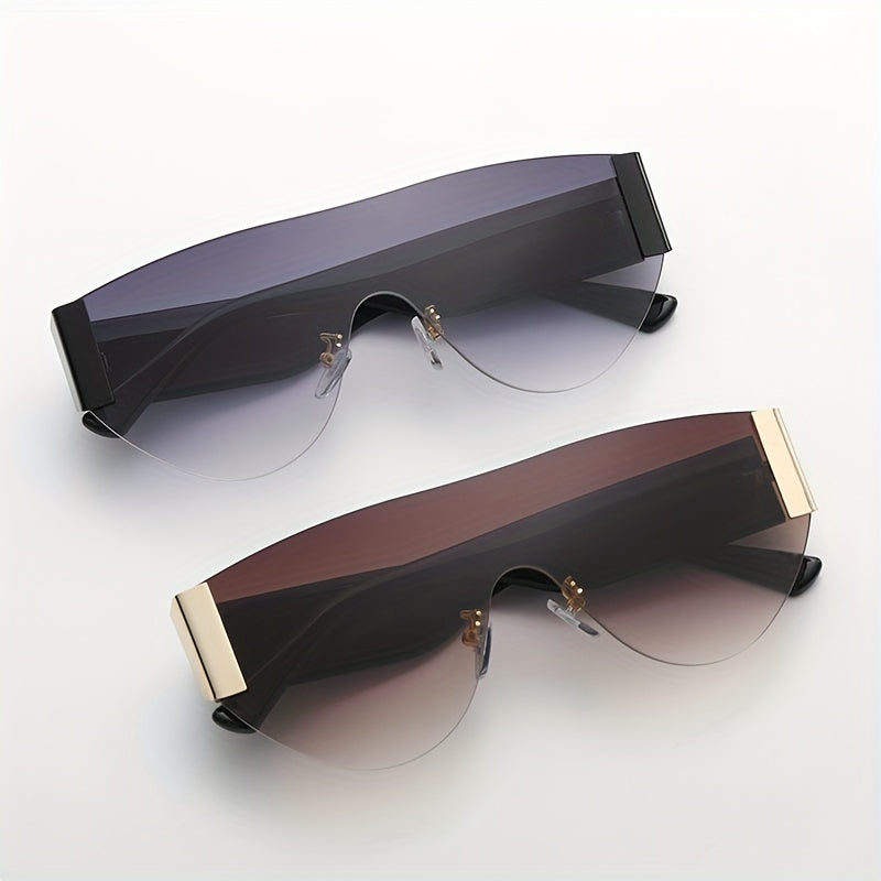 Y2K Gradient Rimless Sunglasses UV400
