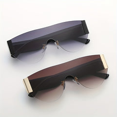 Y2K Gradient Rimless Sunglasses UV400