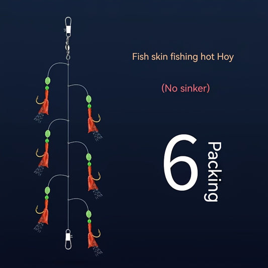 Bionic Fish Skin Stringer Hook Barbed Fishing Hook