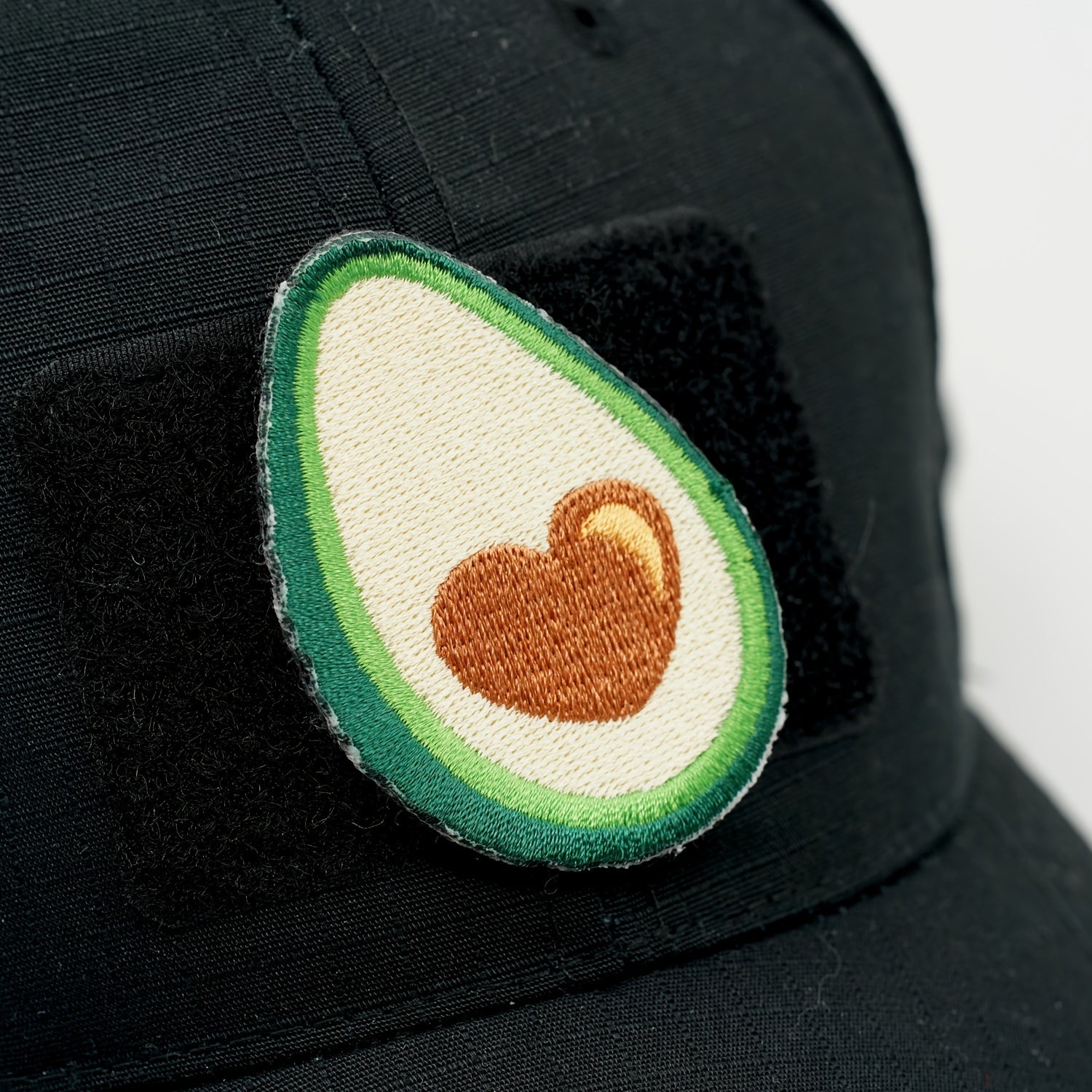 Heart Avocado Embroidered Morale Patch PVC Applique Fastener Hook & Loop