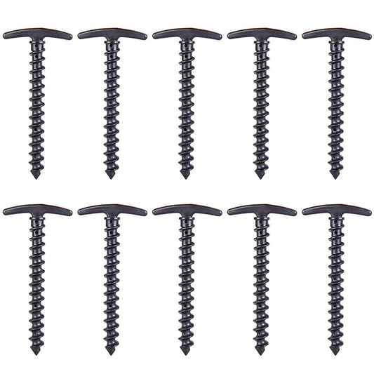 10pcs Camping Pegs & Screw Stakes for Hiking Tent