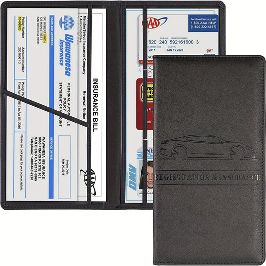 Car Document Organizer Case for Registration, Insurance, Driver & More