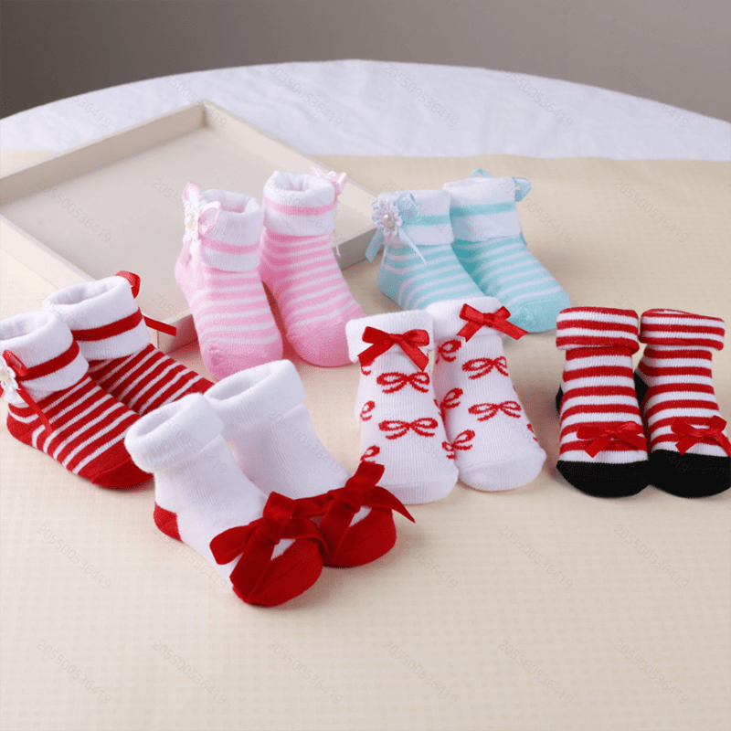 6 Pairs Ruffled Lace Toddler Socks for Little Princess