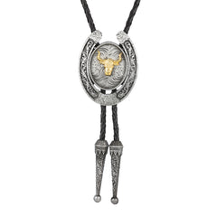 Novelty Metal Necktie Necklace Animal Ox Head Horse Head Eagle Head