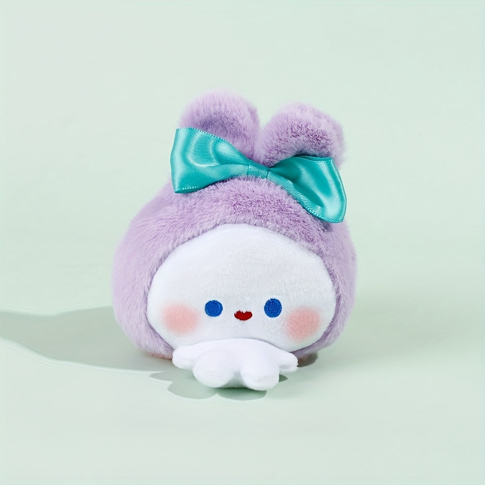Double-Sided Bunny Doll Charm Plush Toy Pendant for Girls