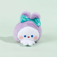 Double-Sided Bunny Doll Charm Plush Toy Pendant for Girls