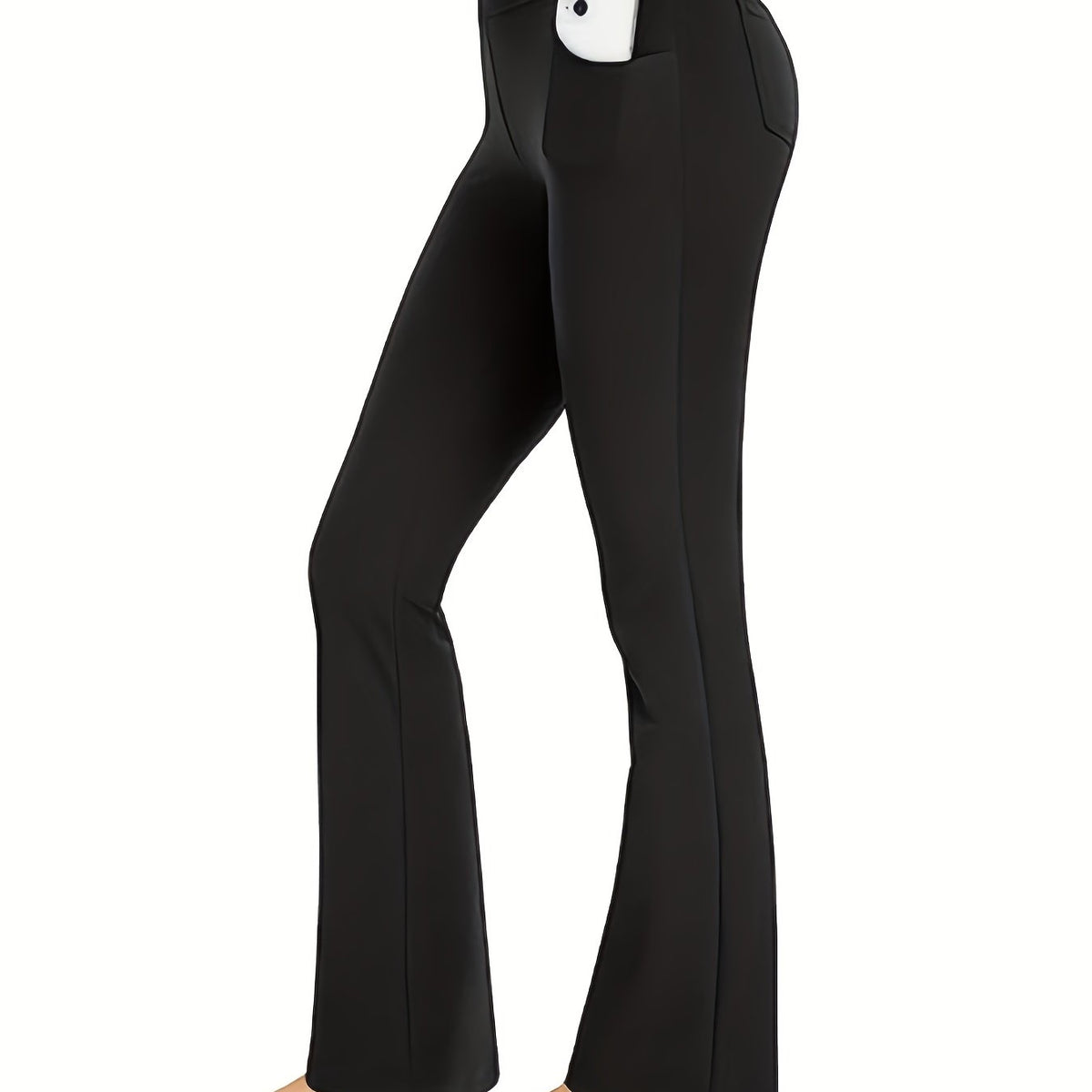 High Waisted Bootcut Leggings with Pockets - Women's Yoga Pants