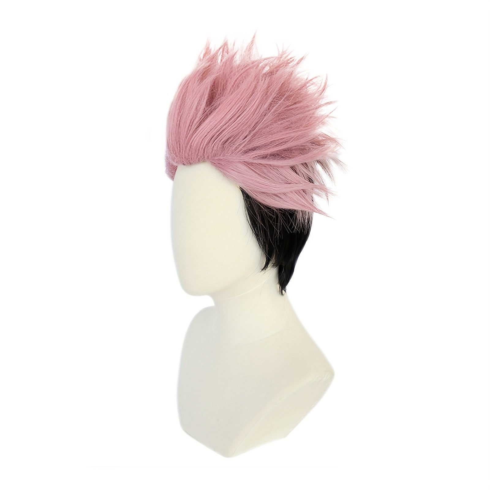 2 Tone Pink Cosplay Wigs Synthetic Hair Replacement + Wig Cap