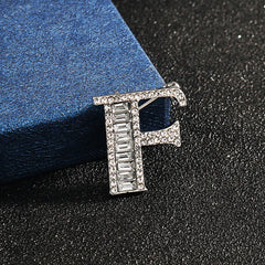 English Letter Small Brooch Suit Shirt Cardigan Pin Accessories