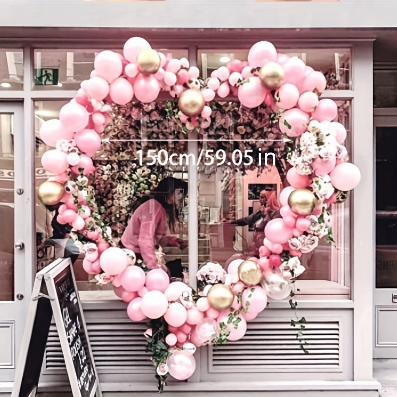 Heart Shaped Balloon Arch Wreath Ring for Events