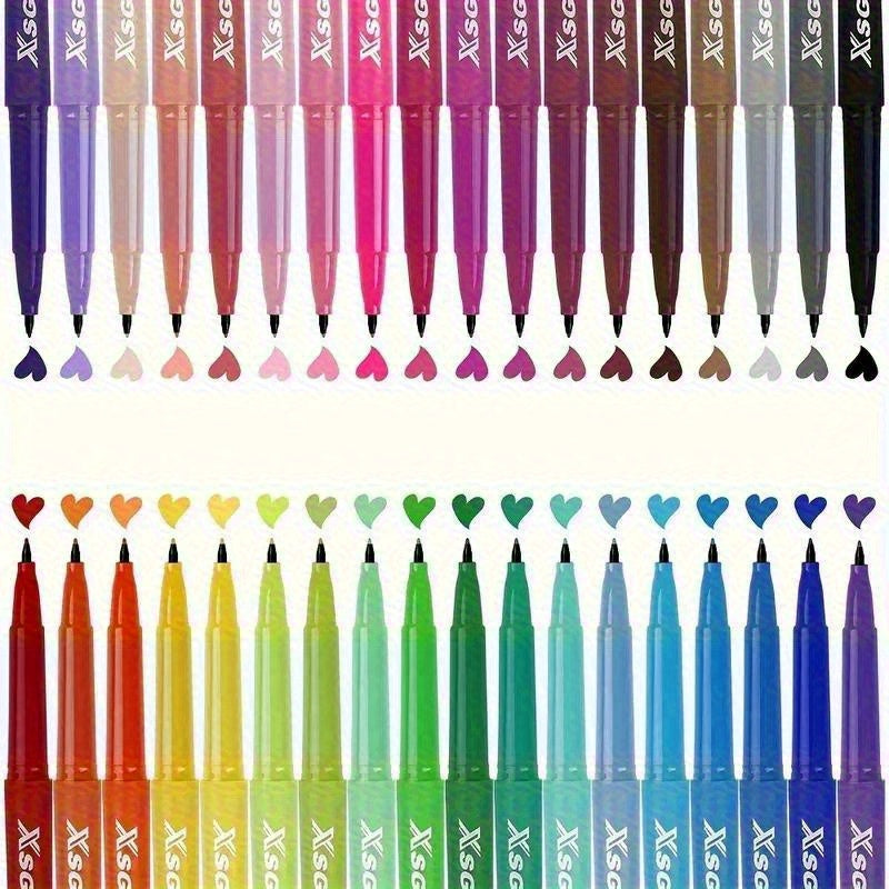 36 KING Ergonomic Gel Pens 0.35mm Fine Tip Bright Colors for Study Office Art
