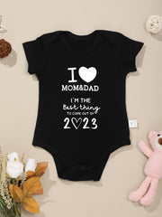 Baby I Love MOM&DAD Romper Short Sleeve Cotton Bodysuit