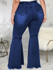 Women's Plus Size High Rise Flared Leg Jeans