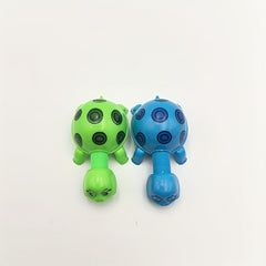 Colorful Flexible Turtle Pop Tube Toy Stretchable Neck Swing Action