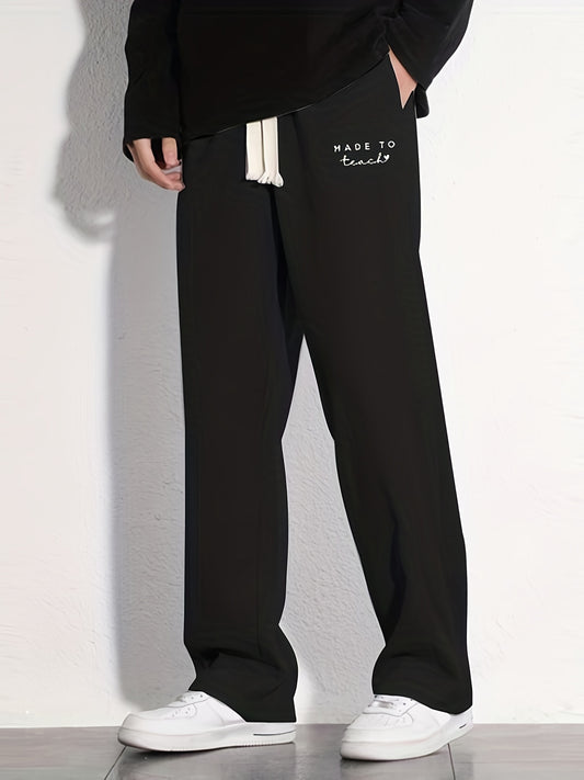 Casual Cotton Loose Fit Drawstring Pants Men's Spring Summer Outdoor