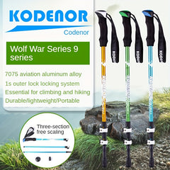 Outdoor Wolf 9 Series Aluminum Climbing Stick Folding Telescopic