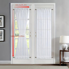 French Door Curtain Semi Transparent Gauze Binding Rope