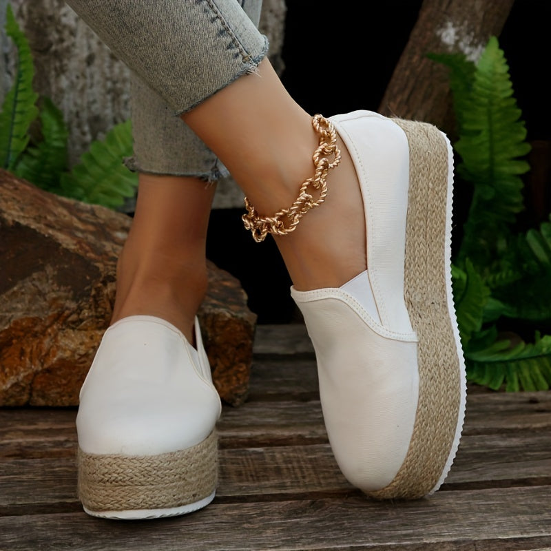 Women's Slip-On Espadrilles with Non-Slip Thick Bottom