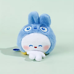 Double-Sided Bunny Doll Charm Plush Toy Pendant for Girls
