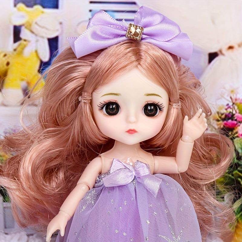 Purple Princess Doll 6.3-inch Gift For Girls Toy