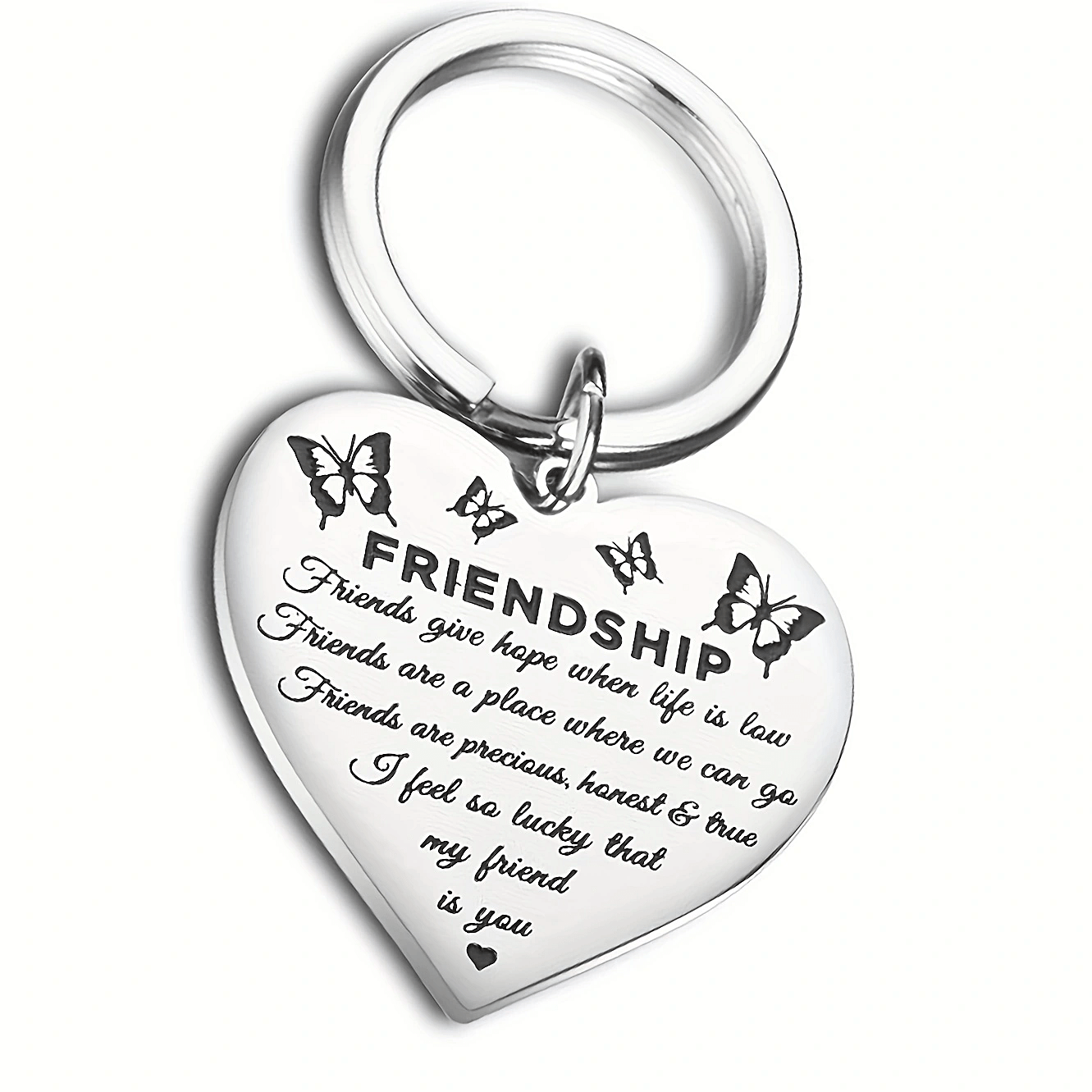 Letter Print Keychain Metal Key Ring Purse Handbag Car Charm Pendant