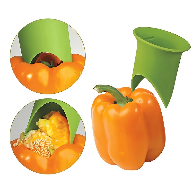 1pc Green Pepper Tomato Fruit Vegetable Corer