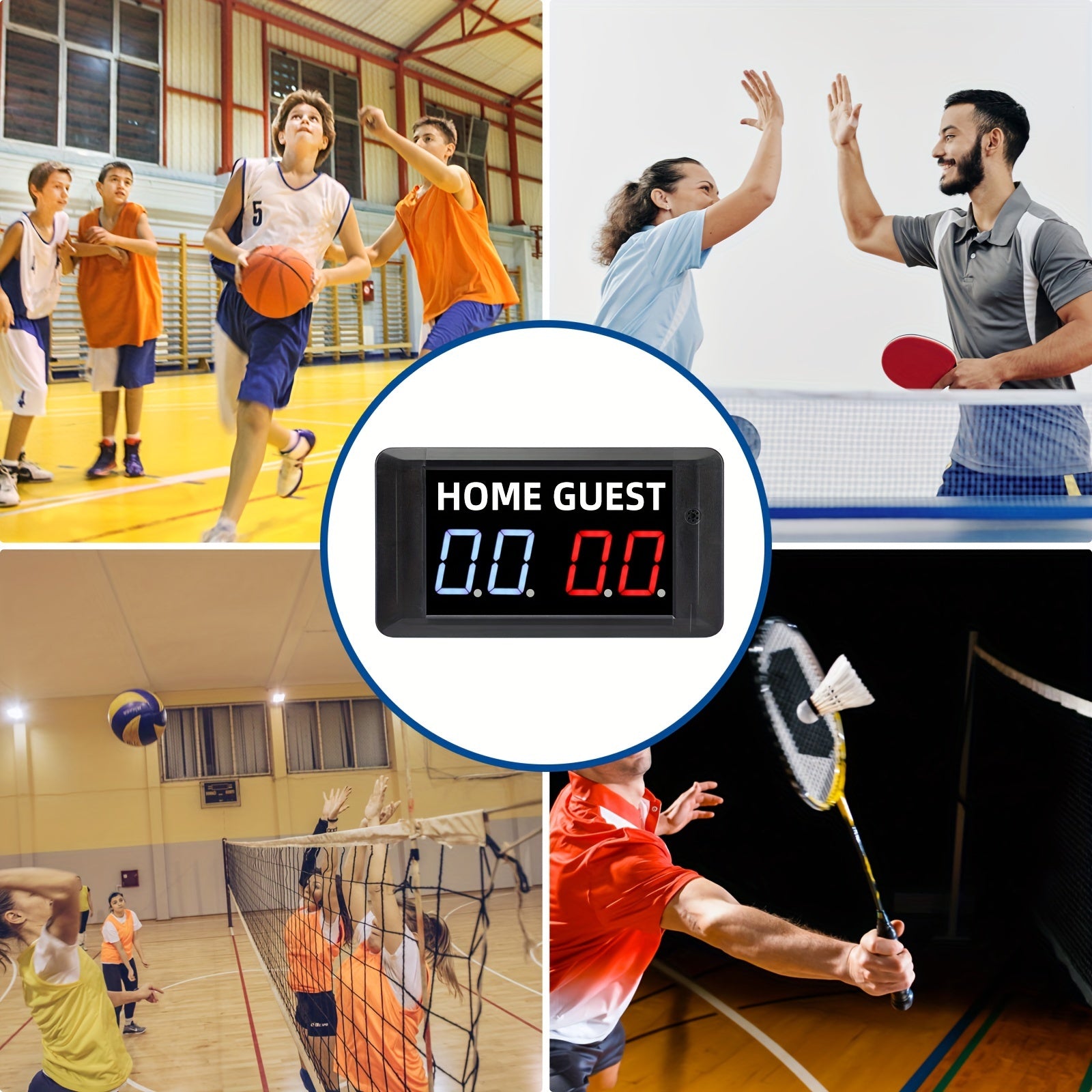 LED Electronic Scoreboard - Remote Control - For Table Tennis Basketball