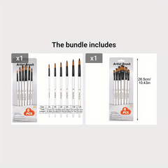 6pcs Artist Paint Brushes Set Acrylic Watercolor Painting