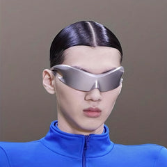 Y2K Sunglasses Wrap Around UV400 Sun Shades Photochromic for Women Men