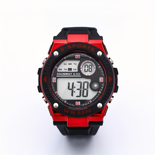 Unisex Luminous Sports Digital Watch Waterproof Alarm Clock