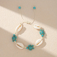Shell & Starfish Beaded Braided Bracelet for Women